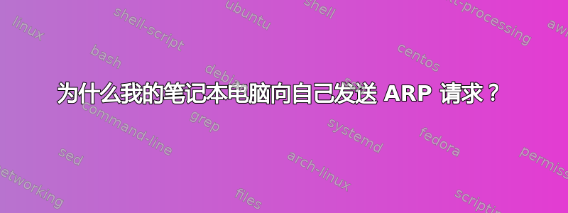 为什么我的笔记本电脑向自己发送 ARP 请求？