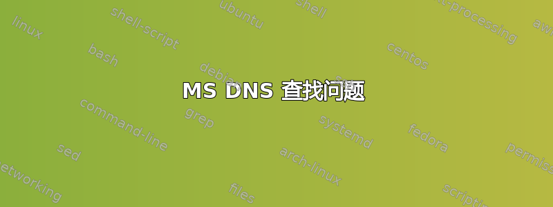 MS DNS 查找问题