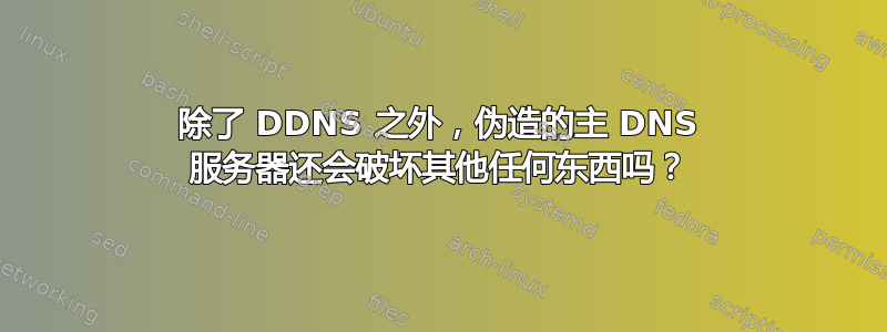 除了 DDNS 之外，伪造的主 DNS 服务器还会破坏其他任何东西吗？