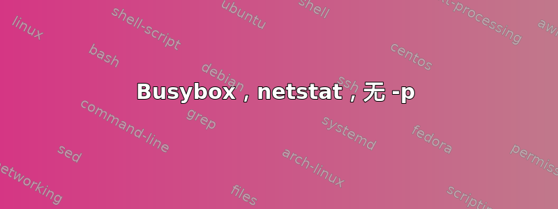 Busybox，netstat，无 -p