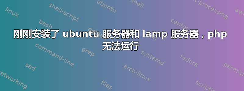 刚刚安装了 ubuntu 服务器和 lamp 服务器，php 无法运行