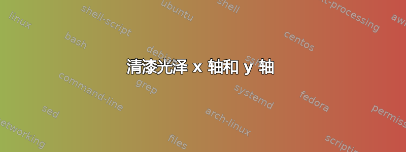 清漆光泽 x 轴和 y 轴