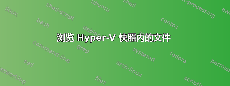 浏览 Hyper-V 快照内的文件