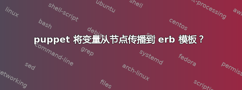 puppet 将变量从节点传播到 erb 模板？