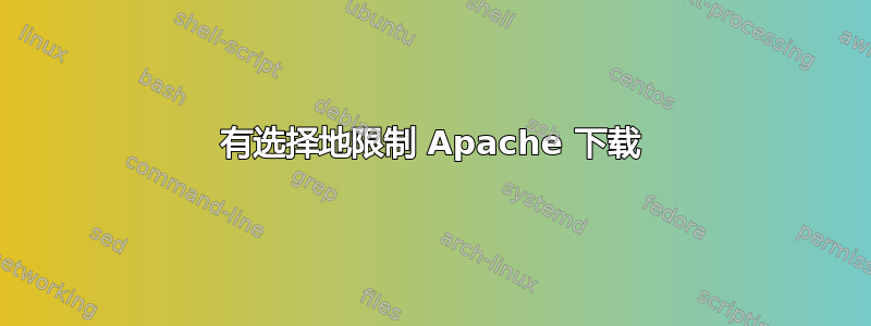 有选择地限制 Apache 下载