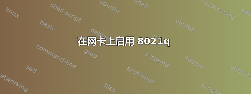 在网卡上启用 8021q