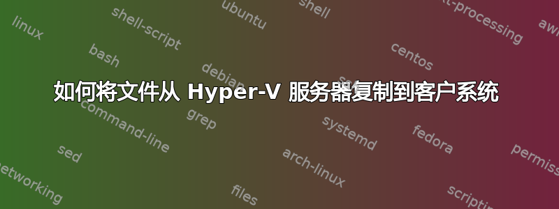 如何将文件从 Hyper-V 服务器复制到客户系统