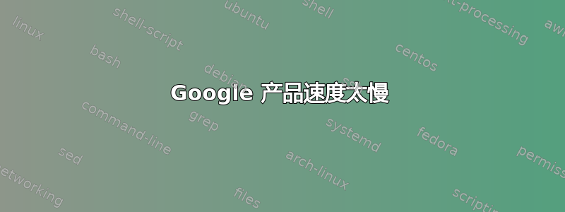 Google 产品速度太慢