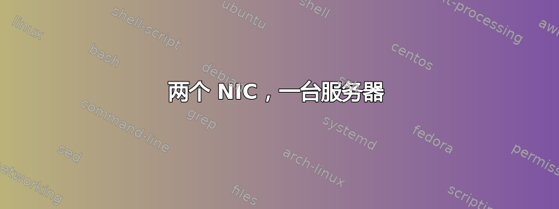 两个 NIC，一台服务器