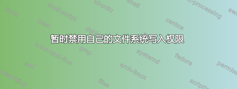 暂时禁用自己的文件系统写入权限