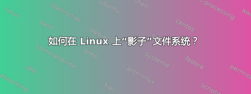 如何在 Linux 上“影子”文件系统？