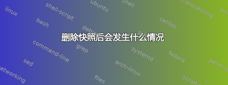 删除快照后会发生什么情况