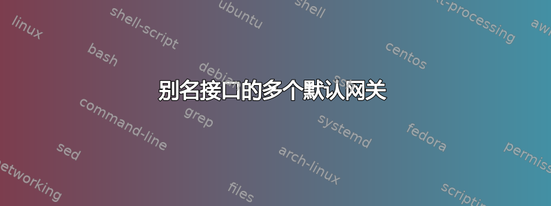 别名接口的多个默认网关