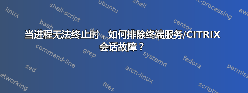 当进程无法终止时，如何排除终端服务/CITRIX 会话故障？