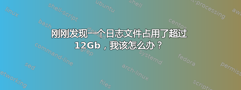 刚刚发现一个日志文件占用了超过 12Gb，我该怎么办？