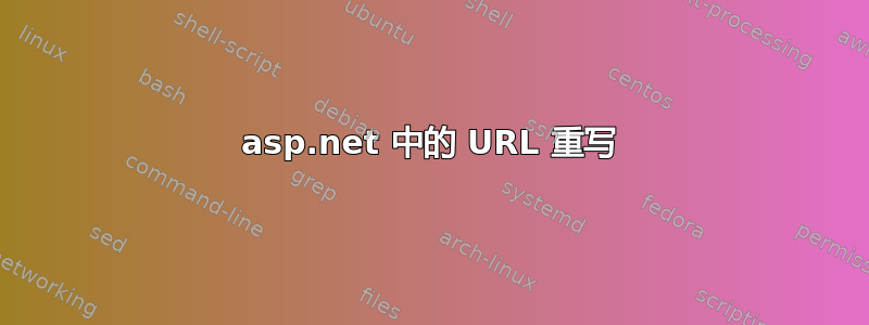 asp.net 中的 URL 重写