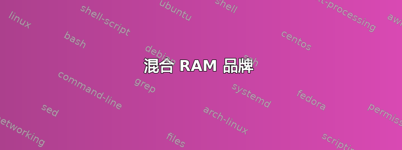 混合 RAM 品牌