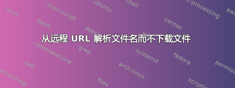 从远程 URL 解析文件名而不下载文件