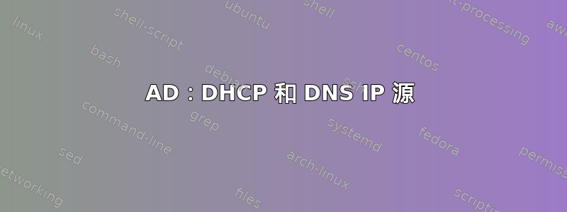 AD：DHCP 和 DNS IP 源