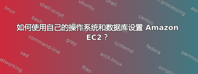 如何使用自己的操作系统和数据库设置 Amazon EC2？