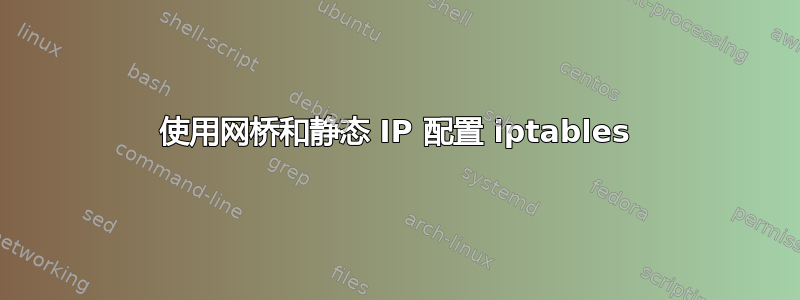 使用网桥和静态 IP 配置 iptables