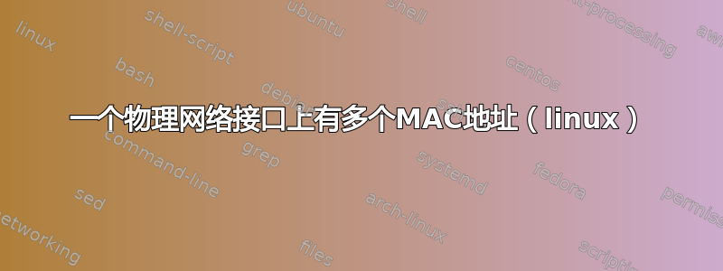 一个物理网络接口上有多个MAC地址（linux）