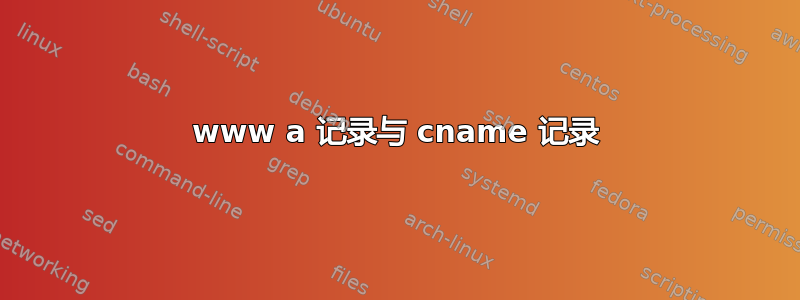 www a 记录与 cname 记录