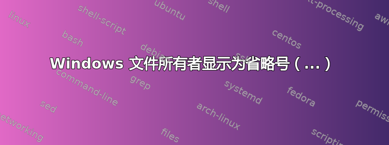 Windows 文件所有者显示为省略号（...）