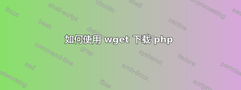 如何使用 wget 下载 php