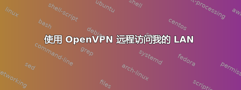 使用 OpenVPN 远程访问我的 LAN