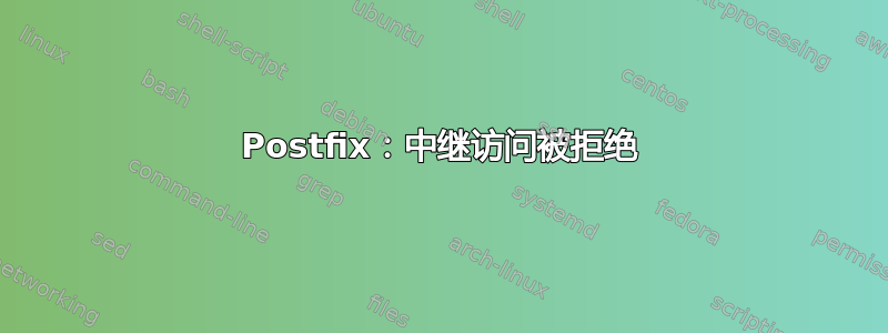 Postfix：中继访问被拒绝