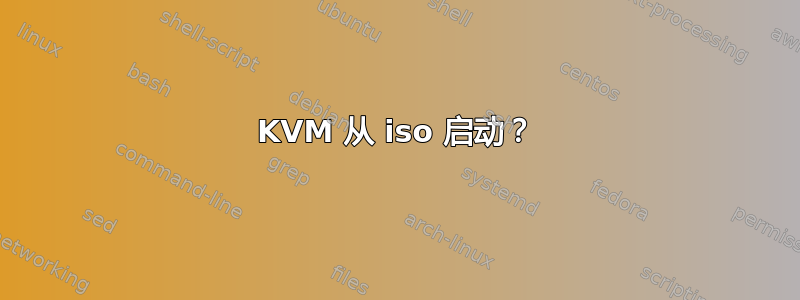 KVM 从 iso 启动？