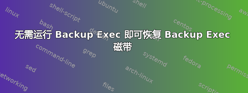 无需运行 Backup Exec 即可恢复 Backup Exec 磁带