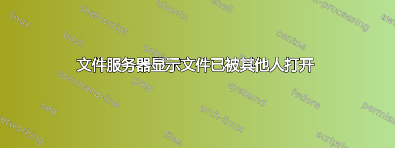 文件服务器显示文件已被其他人打开