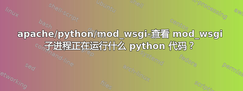 apache/python/mod_wsgi-查看 mod_wsgi 子进程正在运行什么 python 代码？