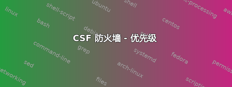 CSF 防火墙 - 优先级