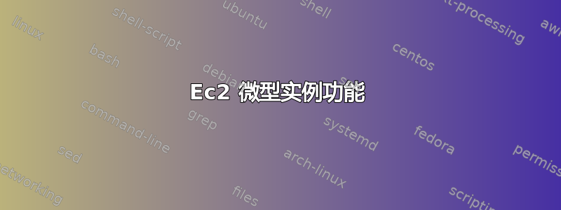 Ec2 微型实例功能