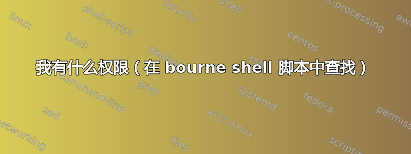 我有什么权限（在 bourne shell 脚本中查找）