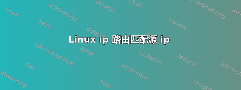 Linux ip 路由匹配源 ip