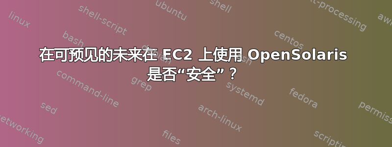 在可预见的未来在 EC2 上使用 OpenSolaris 是否“安全”？