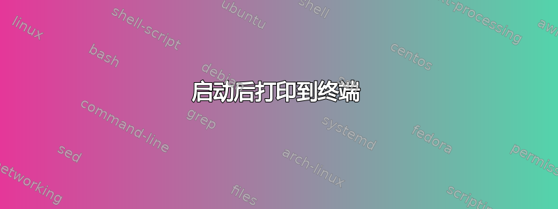 启动后打印到终端