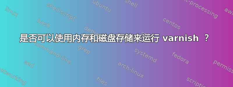 是否可以使用内存和磁盘存储来运行 varnish ？