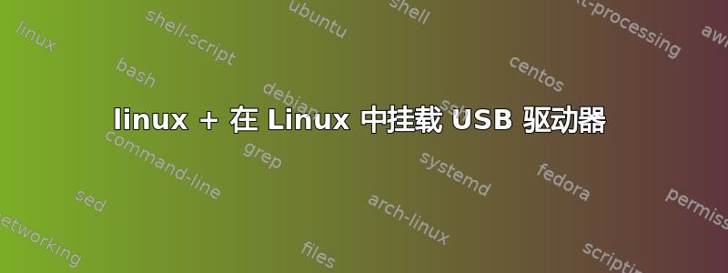 linux + 在 Linux 中挂载 USB 驱动器