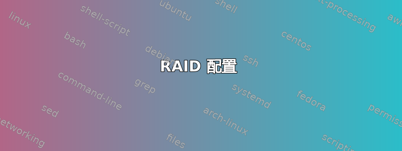 RAID 配置