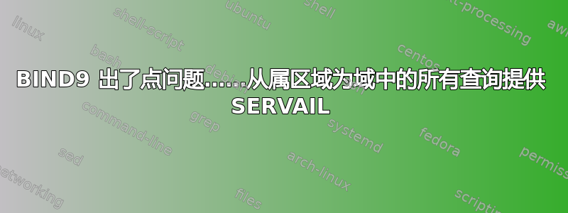 BIND9 出了点问题……从属区域为域中的所有查询提供 SERVAIL