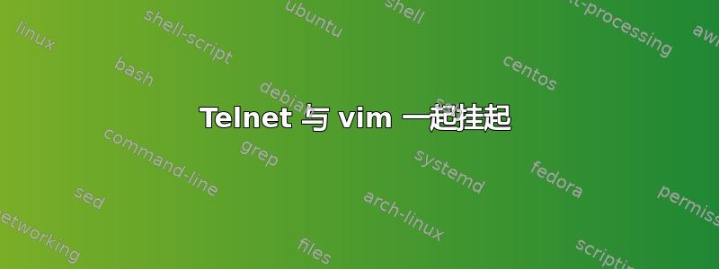 Telnet 与 vim 一起挂起