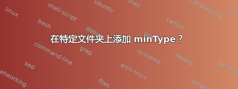 在特定文件夹上添加 minType？