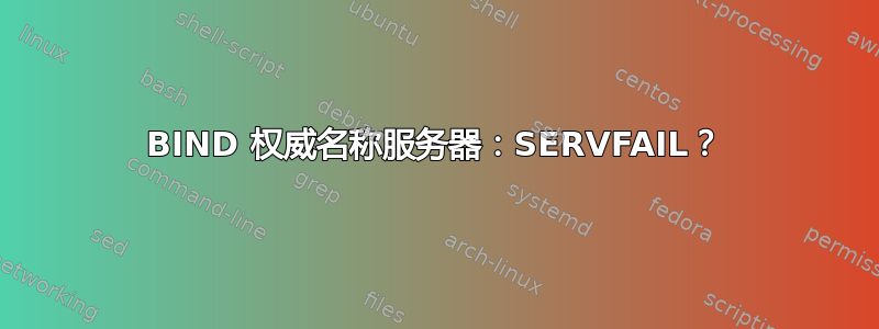 BIND 权威名称服务器：SERVFAIL？