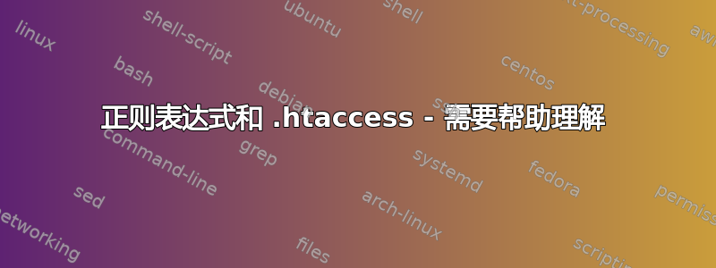 正则表达式和 .htaccess - 需要帮助理解