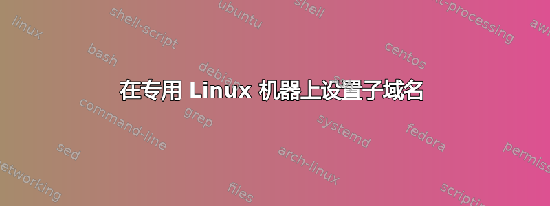 在专用 Linux 机器上设置子域名